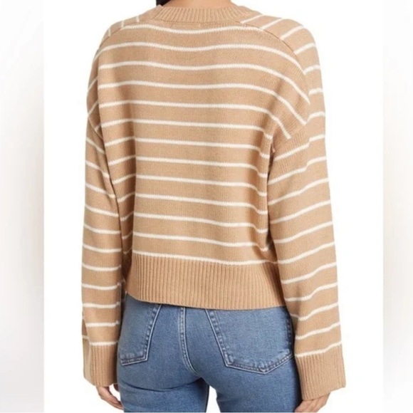 NWT - T Tahari Striped Long Sleeve Crewneck Sweater - Picture 2 of 8